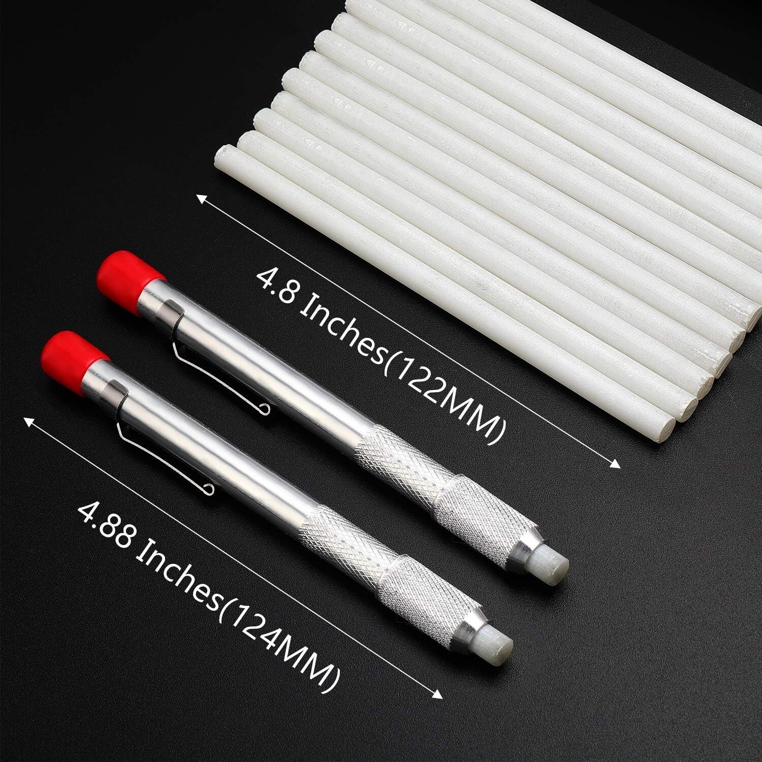 Soapstone Holder Round Holder Flat Marking Pen Marker Refills Welding Tool 2 Pcs