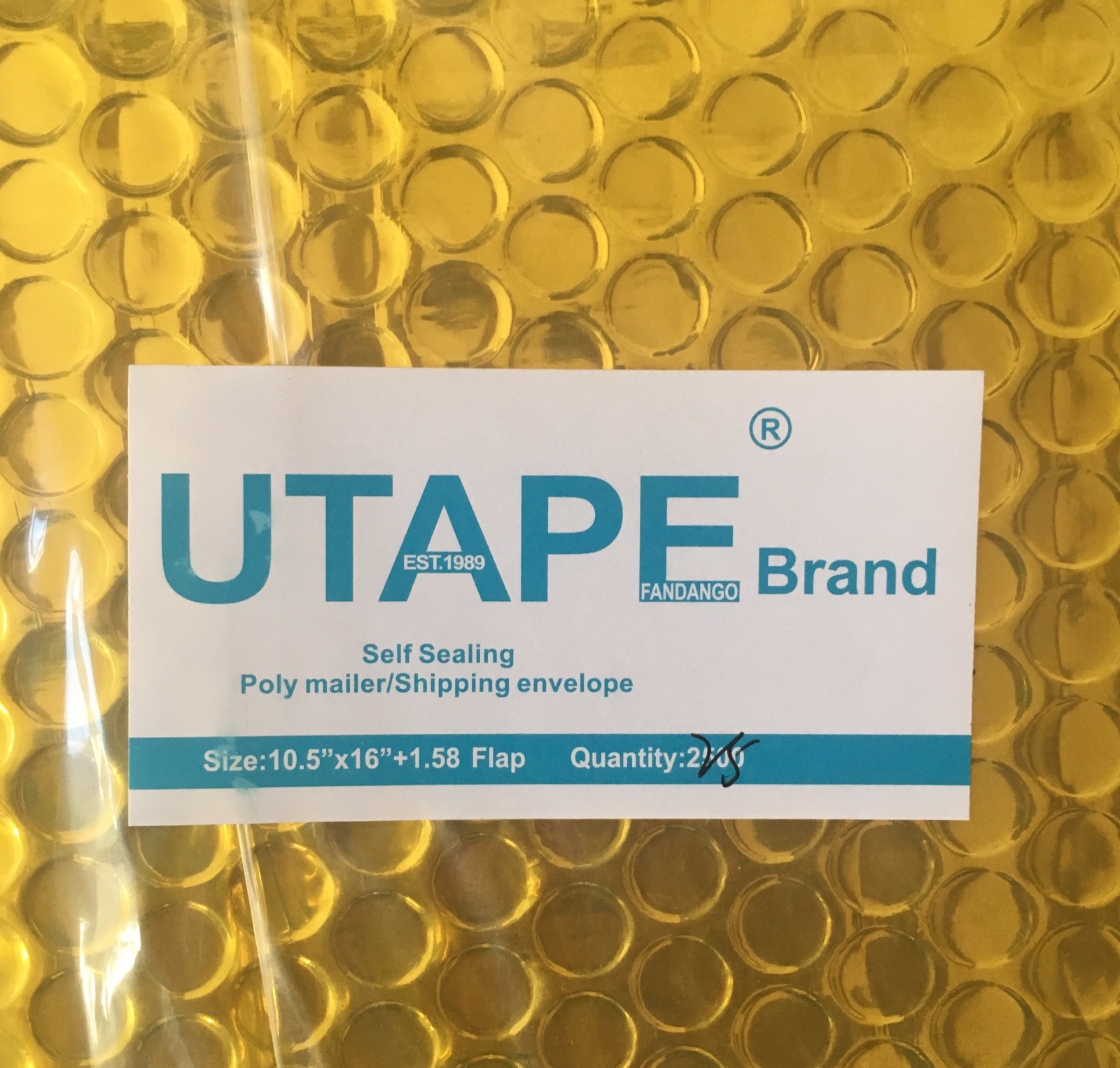 10.5×16 Gold Metallic Bubble Mailer Padded Envelope Bag Poly Mailer UTAPE® Brand