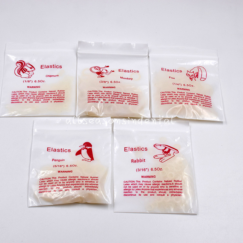 5000Pcs Dental Orthodontic Rubber Bands Elastics Latex Braces 15 Size for Choice