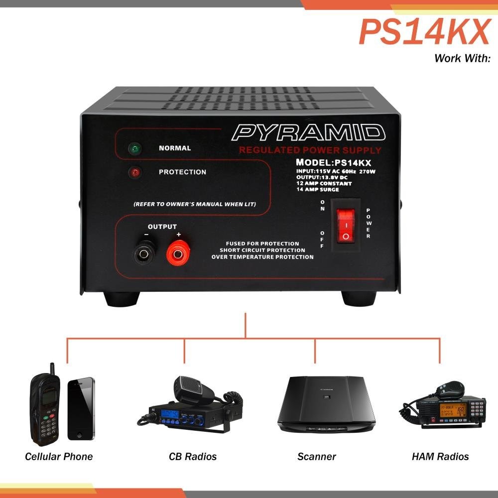 Universal Compact Bench Power Supply – 12 Amp Linear Regulated Home Lab BLACK