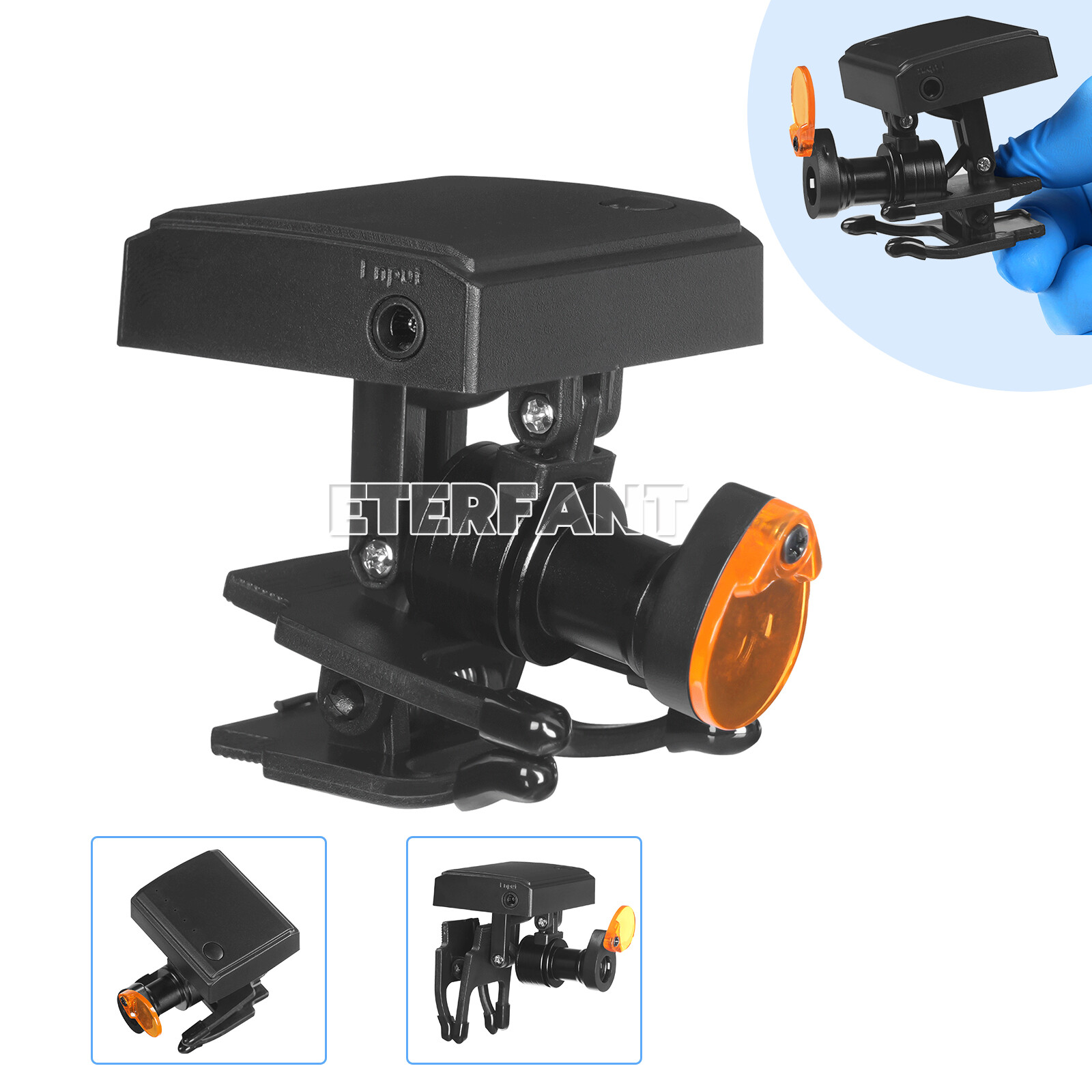 ETERFANT Dental 5W Wireless LED Headlight with Filter for Binocular Loupe Glasse