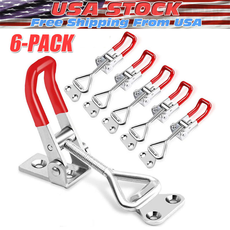 6 Pack Adjustable Toggle Latch Clamp Quick Release Pull Latch for Tool Box