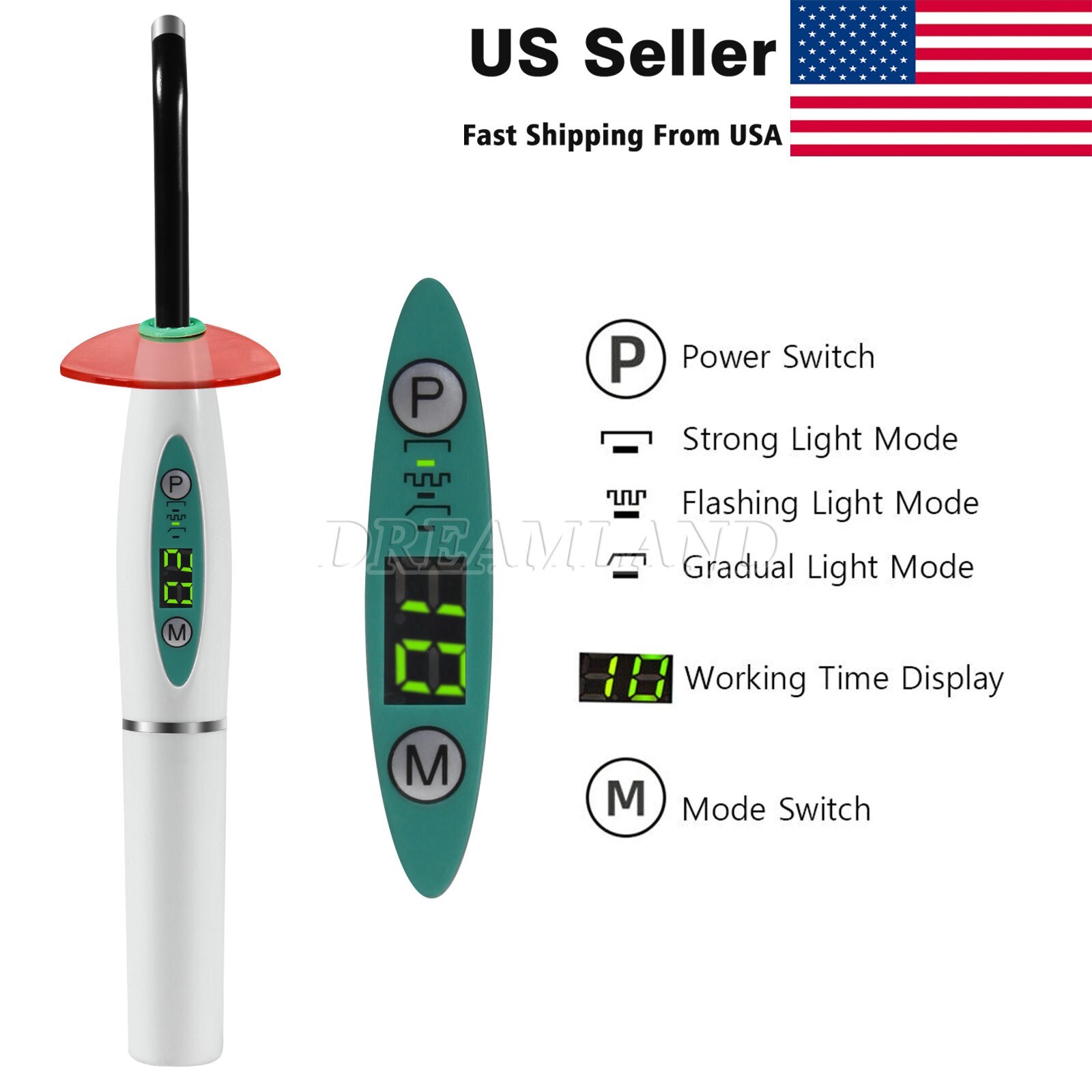 Dental Estilo Woodpecker Lampara /Fotocurado con Sistema de Blanqueamien 1500mW
