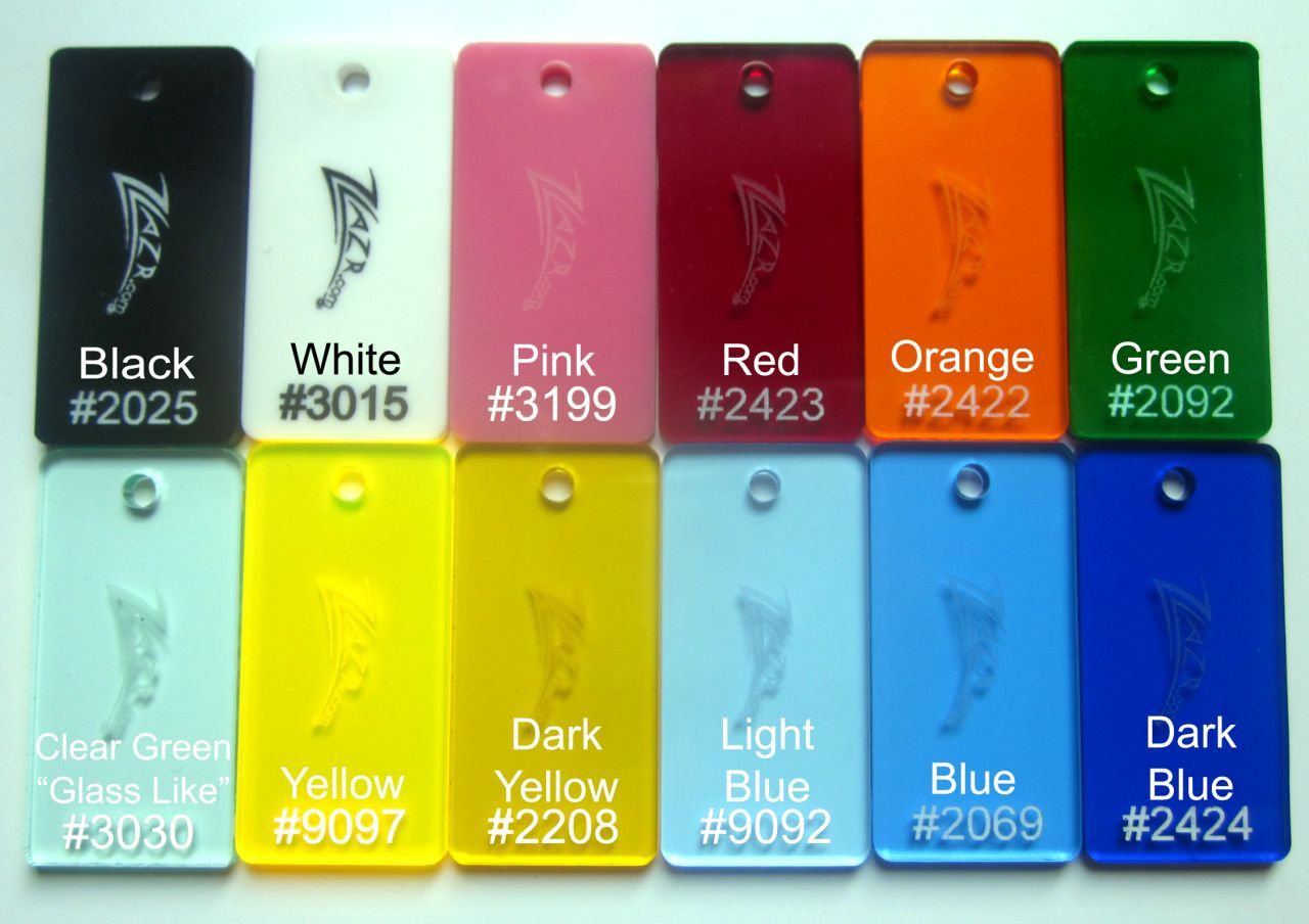 (1) SAMPLE 25 PIECE SET 1/8″x1.5″x1.5″ Colored Acrylic Plastic Plexiglass
