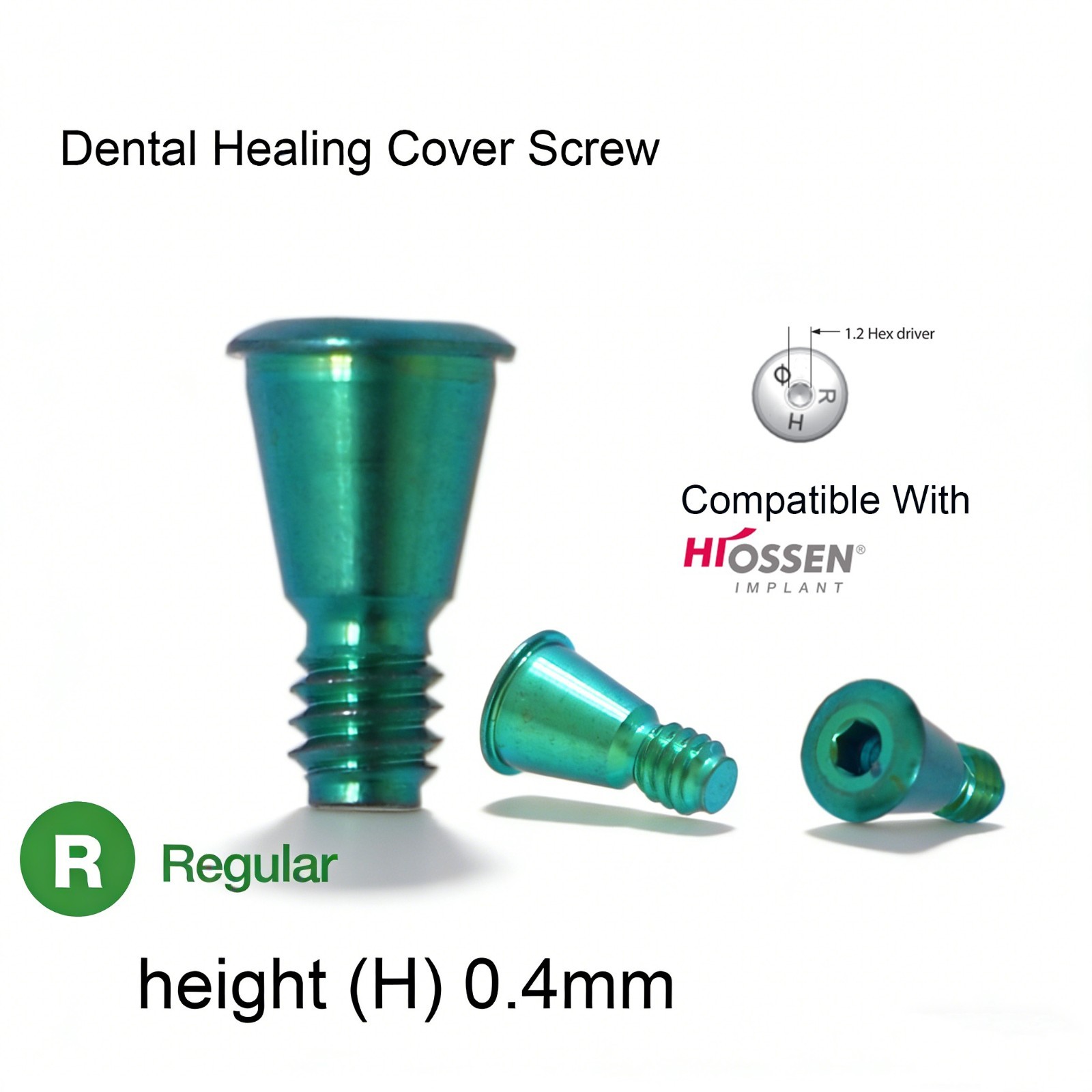 5/PK OSS Dental Cap Healing Abutment Cap Mini Regular Platform Fits Oss Hiossen
