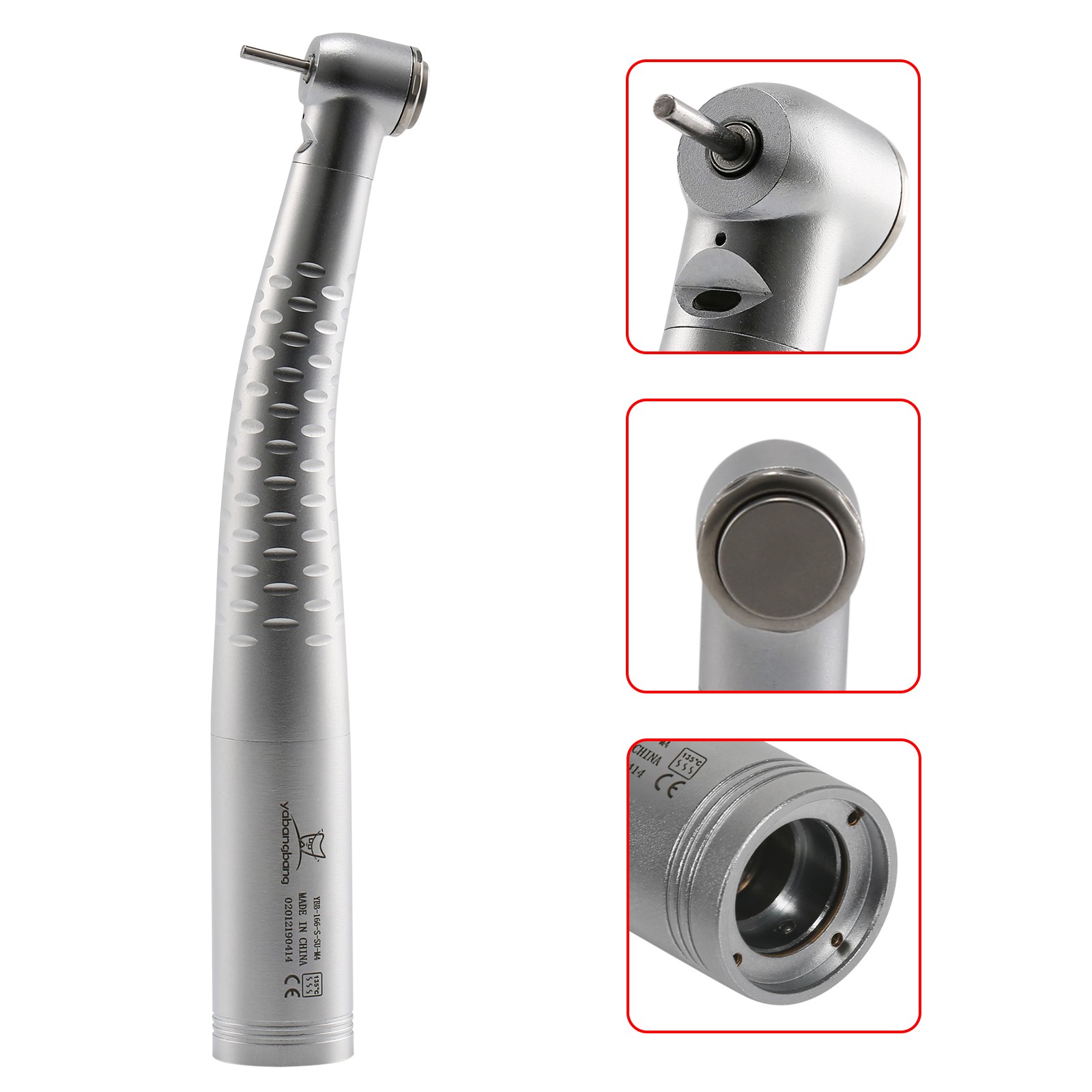Dental High Speed Handpiece LED Fiber Optic Fit Kavo Coupler 6Holes Push Button