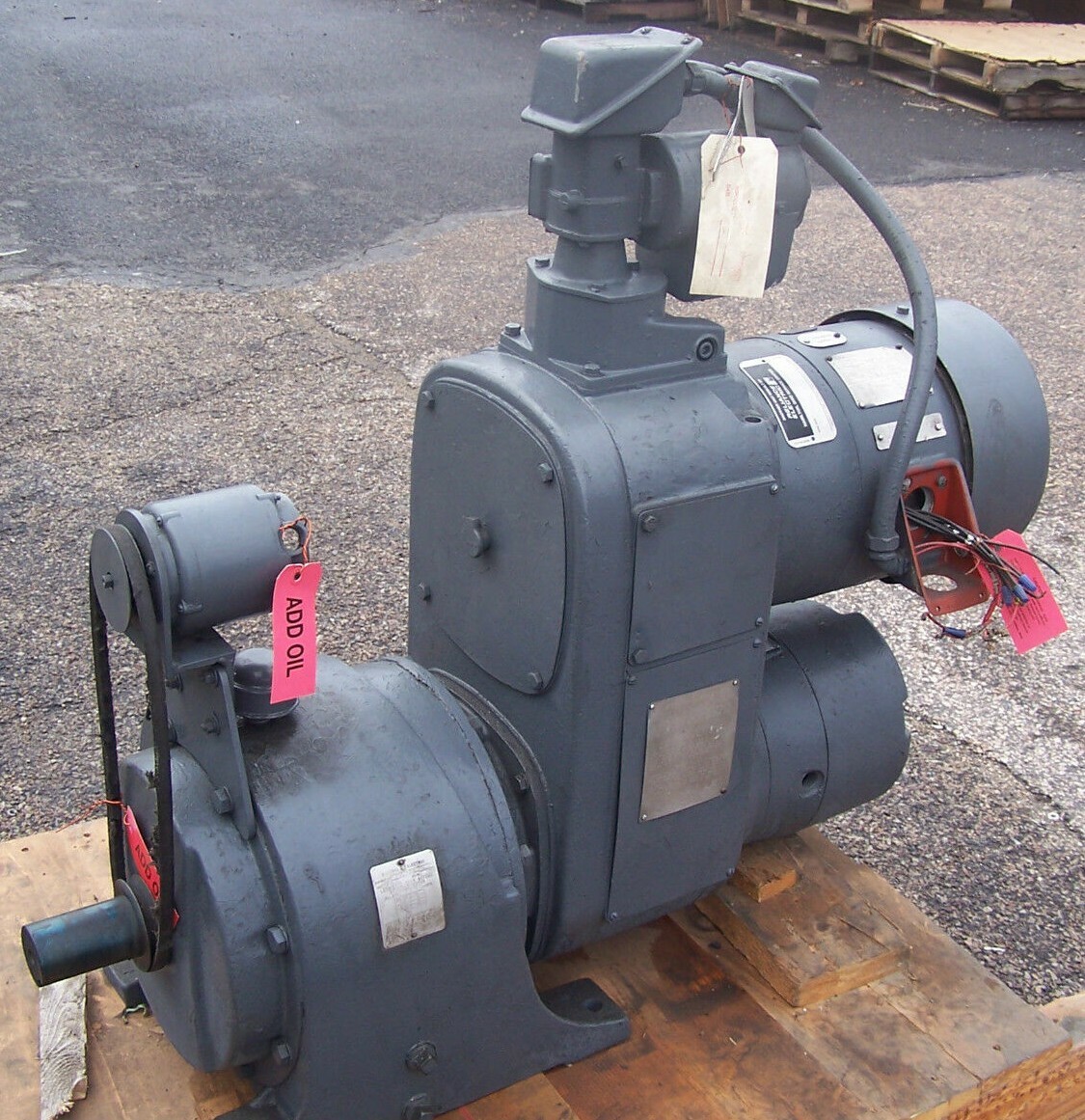 REBUILT GE 3 HP ADJUSTABLE SPEED DRIVE MOTOR 70 RPM OUTPUT 7GP345AK2RB 220/440V