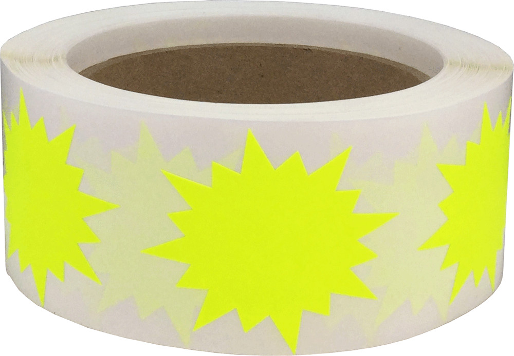 Color Coding Burst Labels Starburst Design | 2″ Inch | 500 Pack | Pick One Color