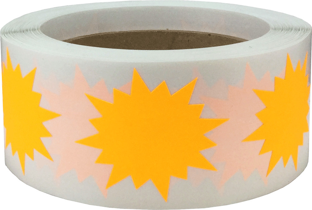 Color Coding Burst Labels Starburst Design | 2″ Inch | 500 Pack | Pick One Color
