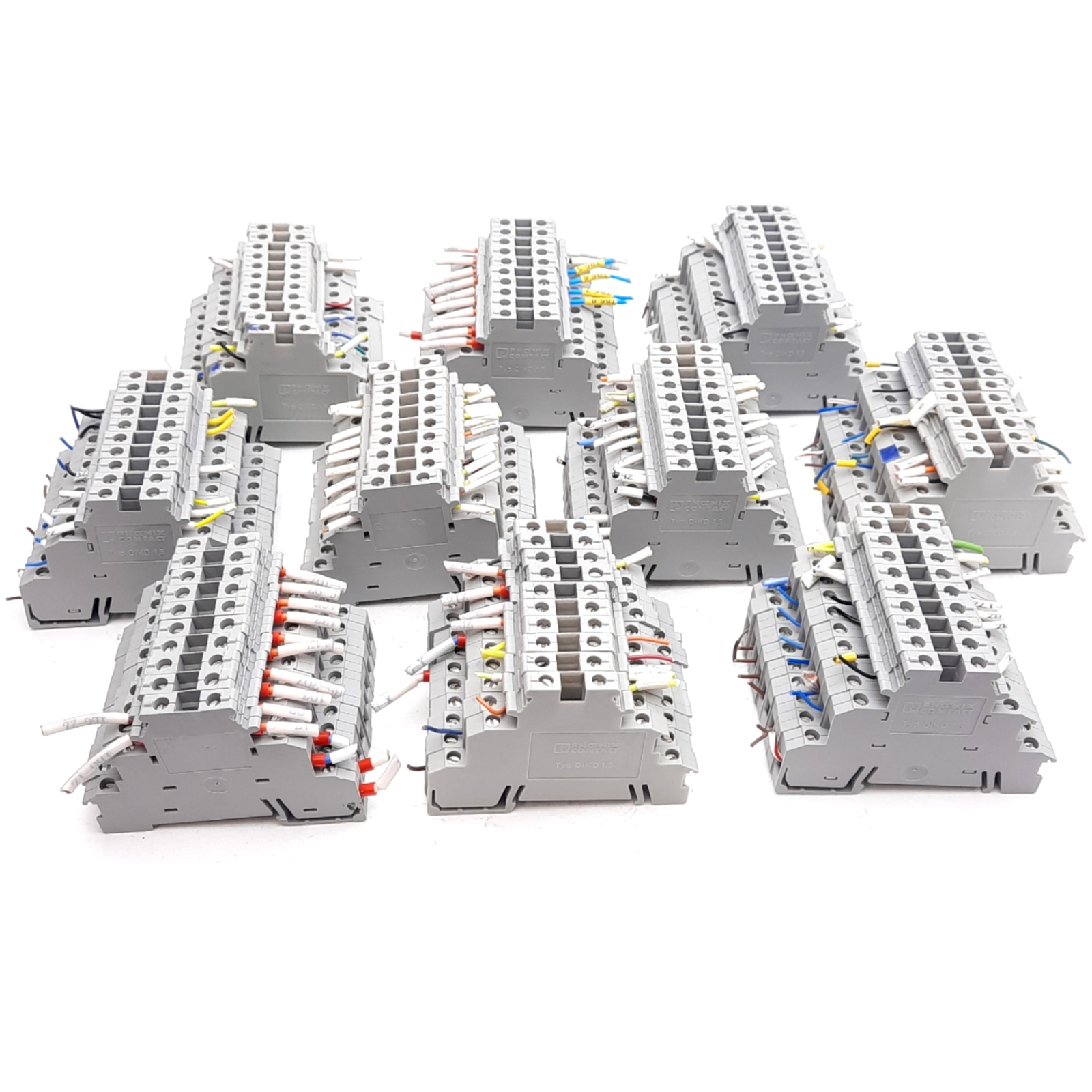 Lot of 100 Phoenix Contact DIKD 1,5 Initiator/Actuator Terminal Block, 250V 24A