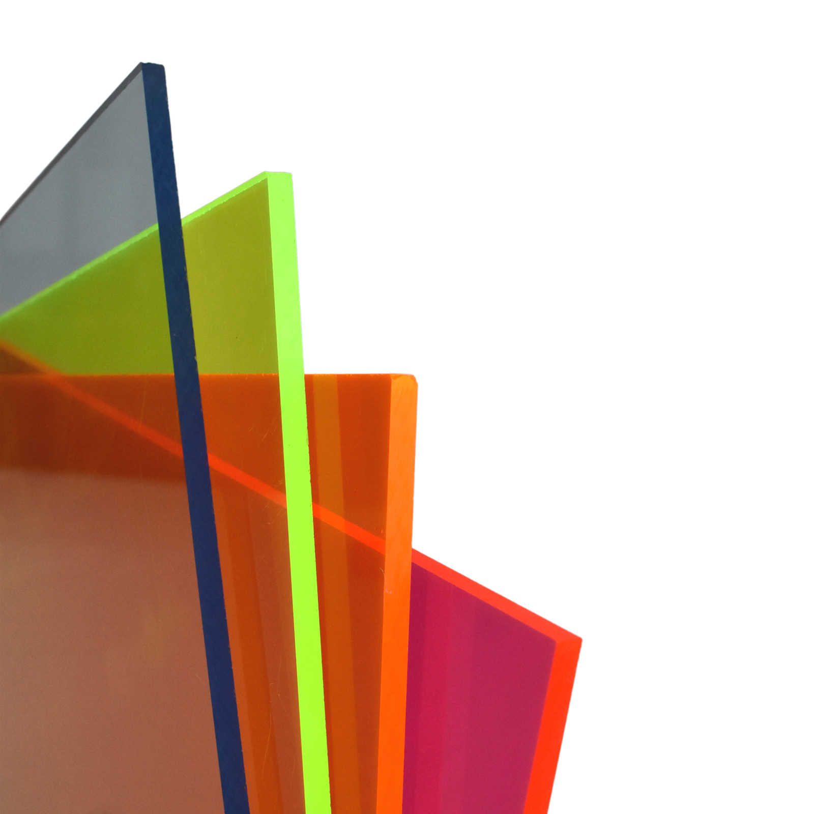 BuyPlastic 9093 Green Transparent Fluorescent Colored Acrylic 1/8″ x 24″ x 24″