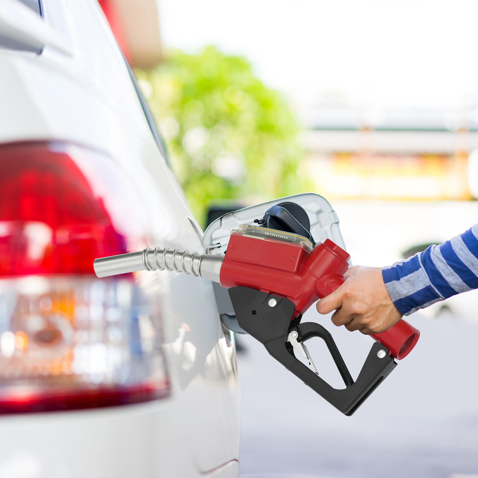 Fuel Gas Diesel Petrol Oil Delivery Gun Nozzle Dispenser with Flow Meter