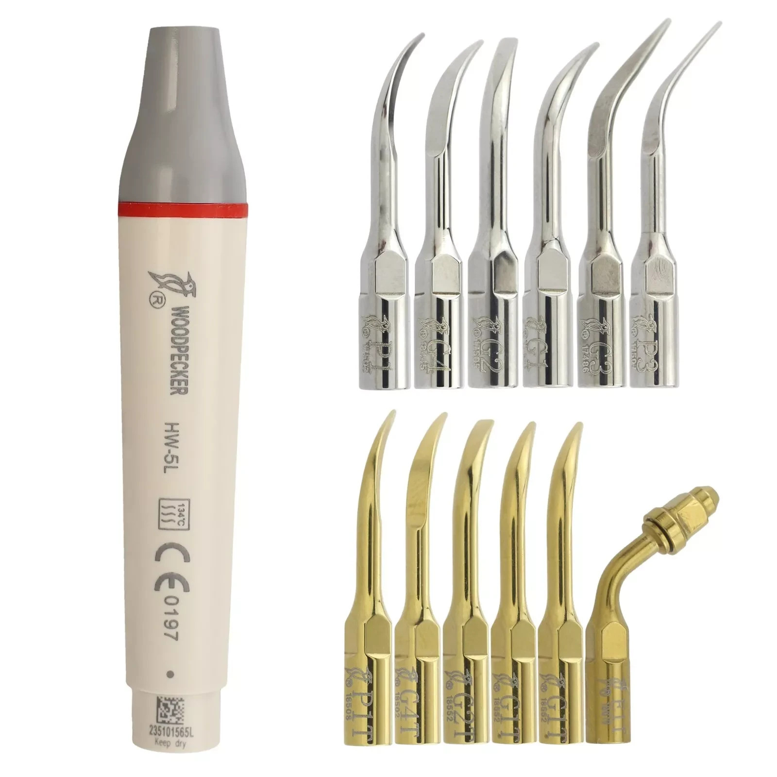 Woodpecker DTE Dental Ultrasonic Scaler LED Handpiece HW-5L HD-7L Piezo Tips GD1
