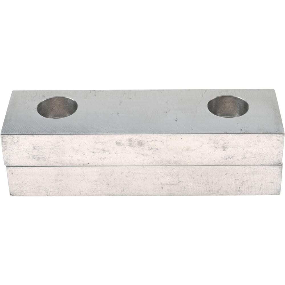 1 Pair Gibraltar Soft Aluminum Vise Jaws, Flat/No Step, 5/8″ Thick x 4″ Wide