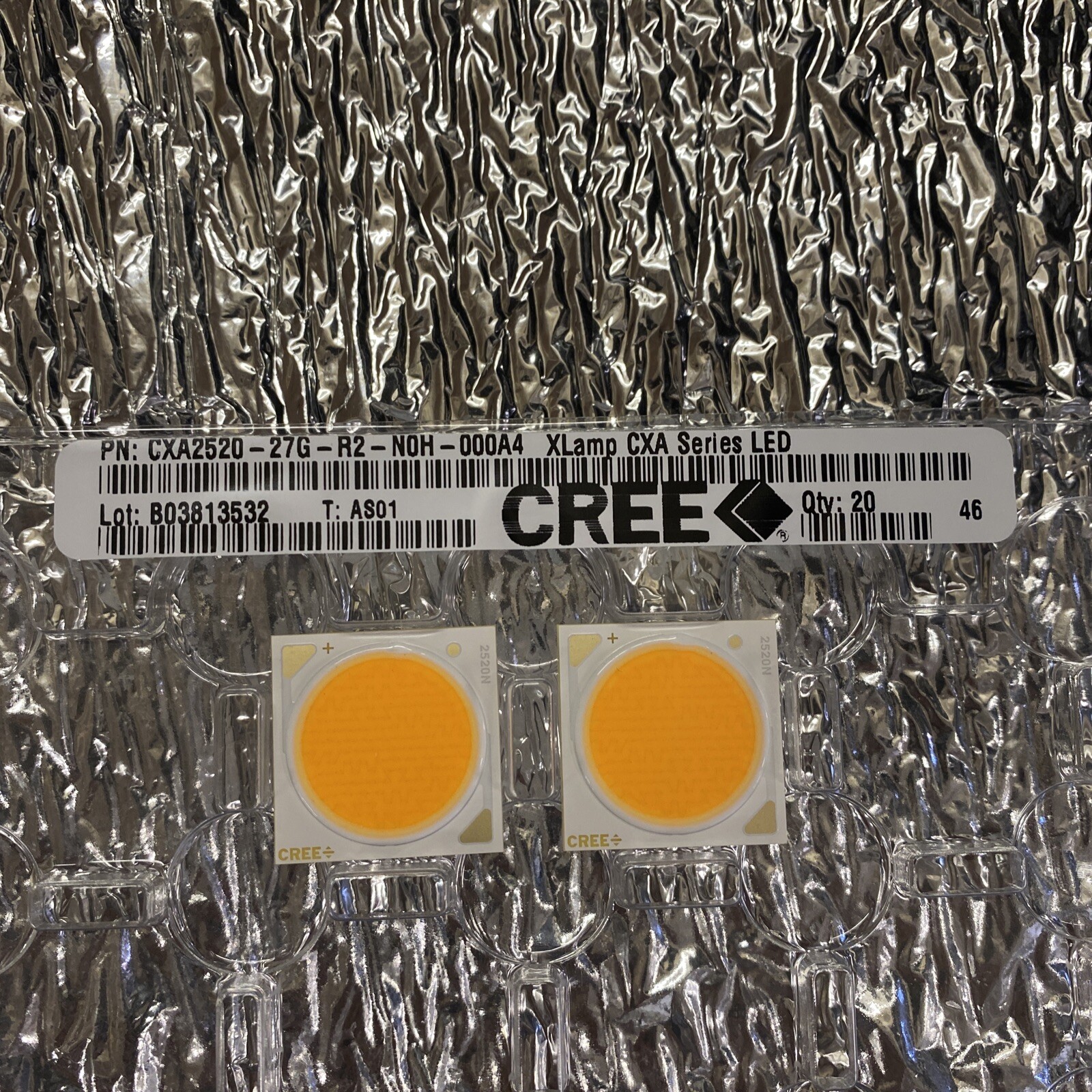 (2 PCs) CREE CXA2530-0000-000N00R227G LED 2700K, 80CRI, R2