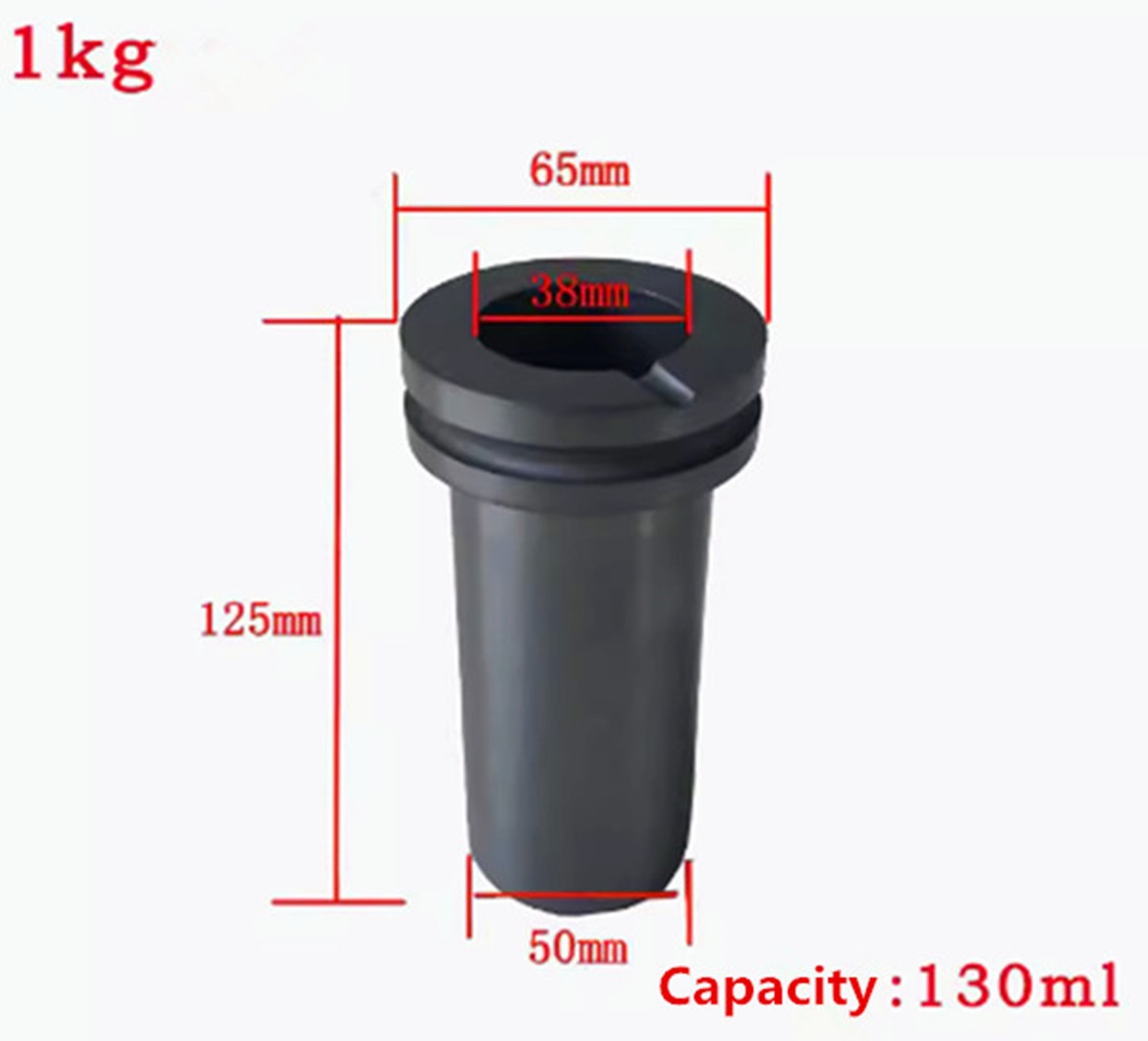 0.5/2/5KG Graphite Crucible Gold Metal Smelting Jewelry Tool for Melting Furnace