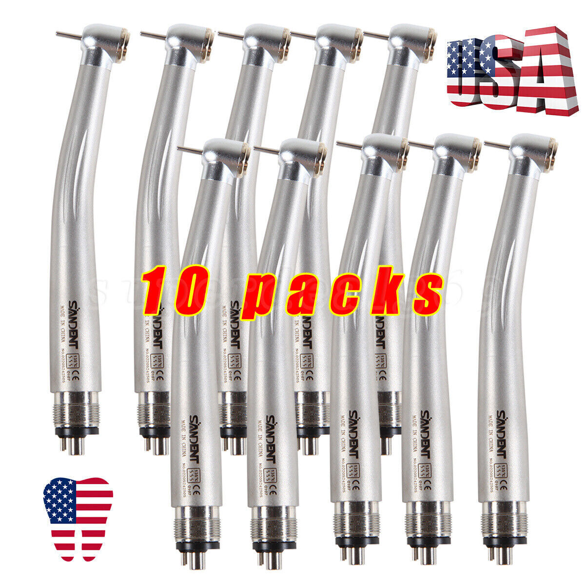 SANDENT NSK PANA MAX Style Dental High Speed Handpiece Push Button 4Hole Turbine