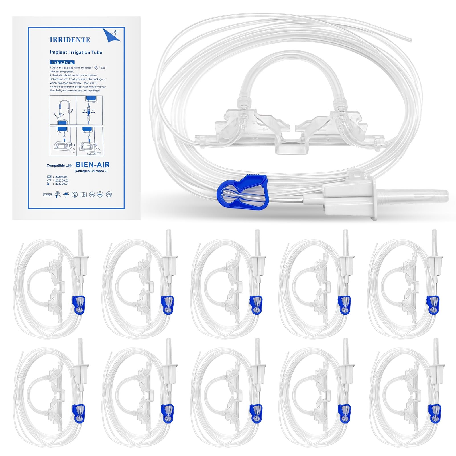 Dental Disposable Irrigation Tubes for Bien-Air Implant Motor, Pack of 10