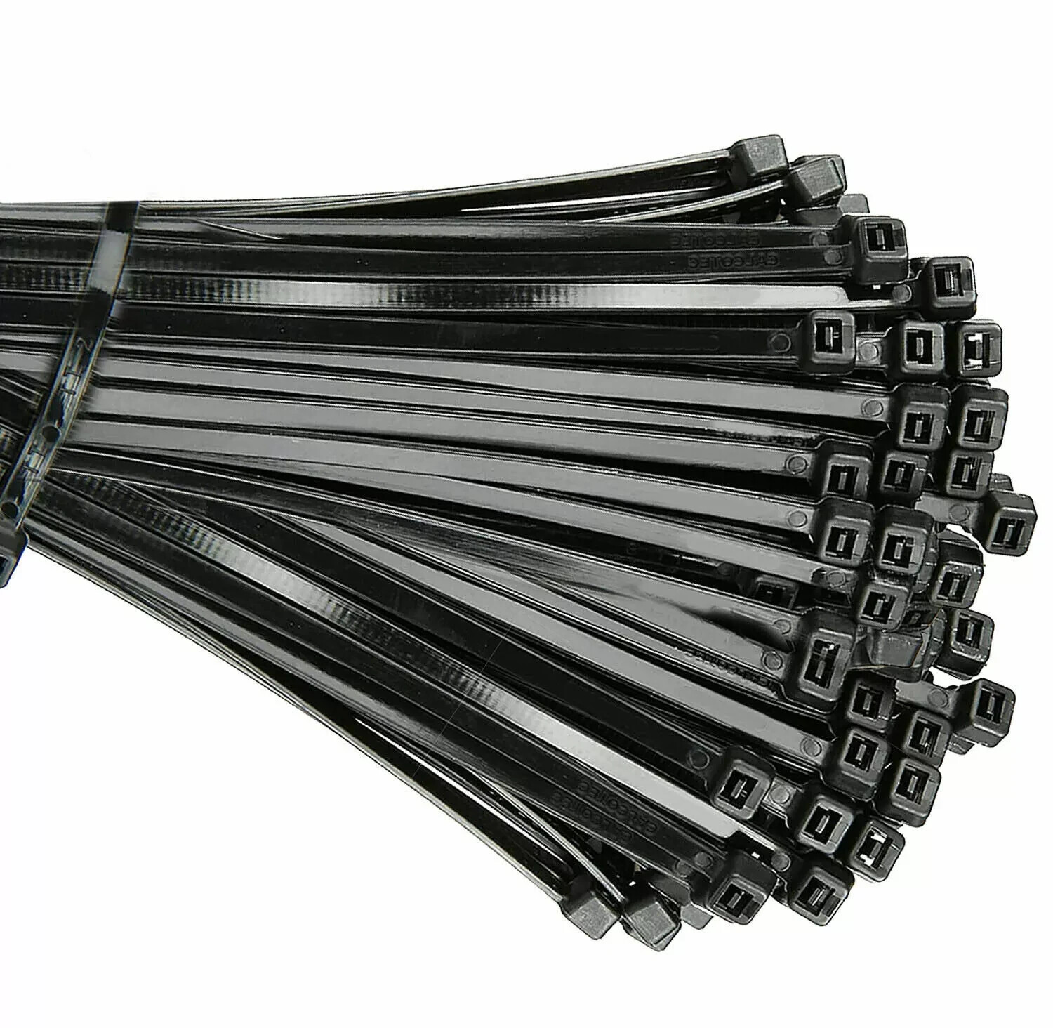 100 Cable Zip Ties Cable Ties Heavy Duty Nylon Cord Black 50lb test UV Resistant