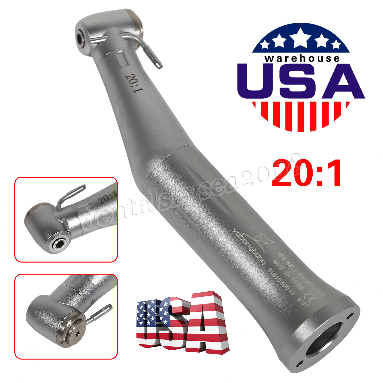 NSK Max SG20 Dental Contra Angle Implant 20:1 Reduction Handpiece LED/Non LED