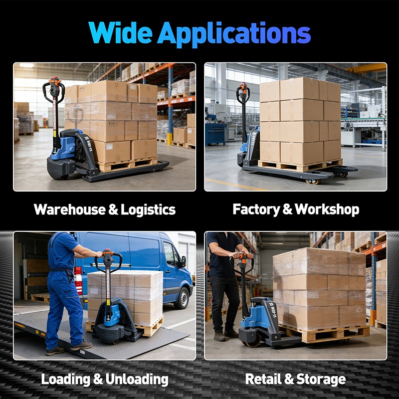 Multiple electric pallet trucks 4400 Lbs Power Pallet Truck 48″ US Free Shipping