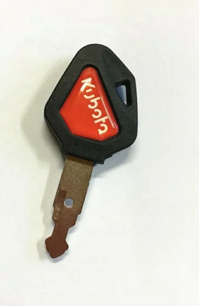 1) Kubota Skid Steer Track Loader & Mini Excavator Ignition Key Red Logo 459A