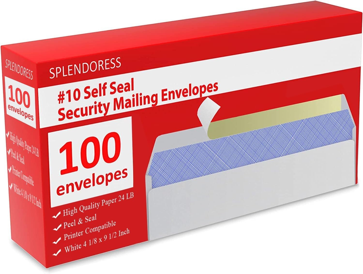 100 Self-Seal Windowless Security Envelopes – Perfect for Everyday Mailing Needs