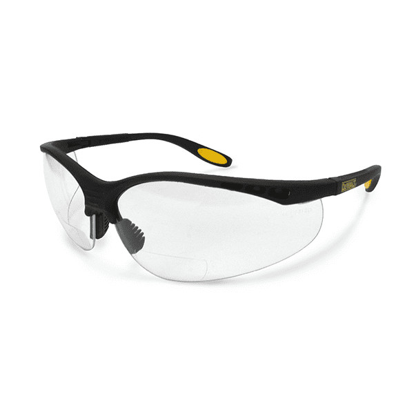DeWalt Bifocal +2.5 CLEAR Readers Safety Glasses Protective Eyewear ANSI Z87+