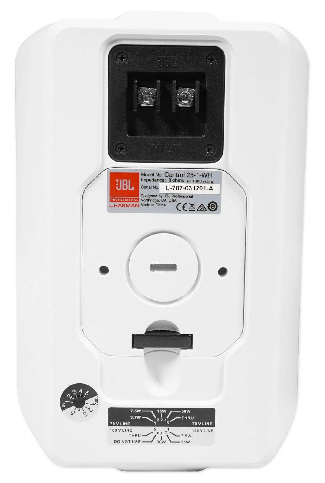 (4) JBL Control 25-1-WH 5.25″ 30w 70v Commercial Restaurant/Bar Wall Speakers