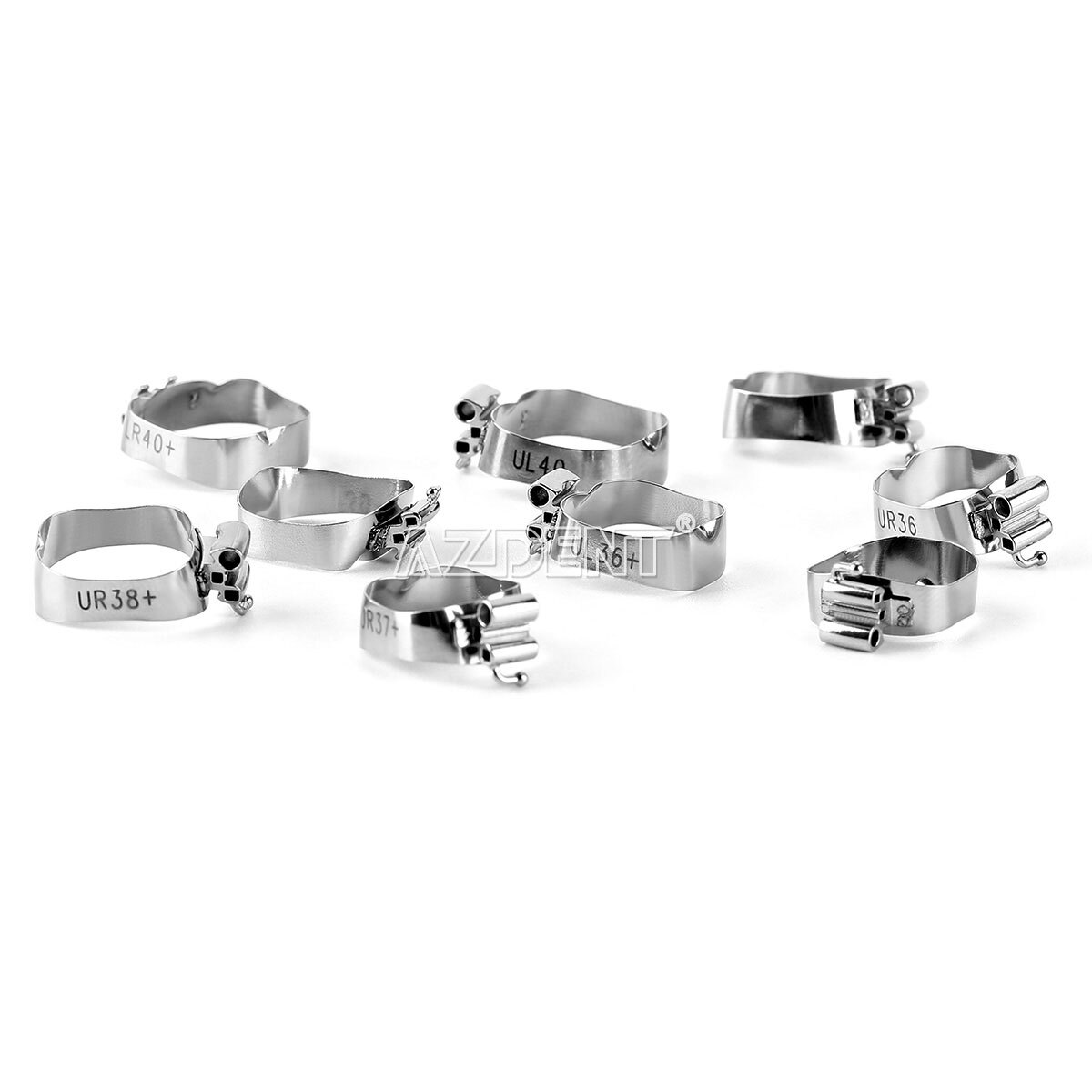 Dental Ortho Buccal Tube 1st Molar Bands Prewelded Roth.022 U3 L2 35#-40+# Conv