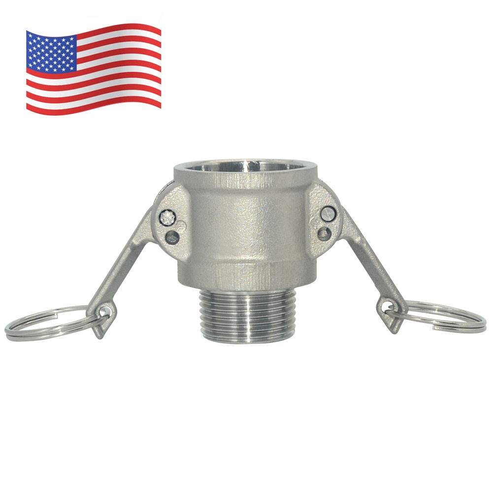 3/4″ 0.75 in Type B Camlock Female to Male NPT Stainless Steel 304 Pipe Fitting